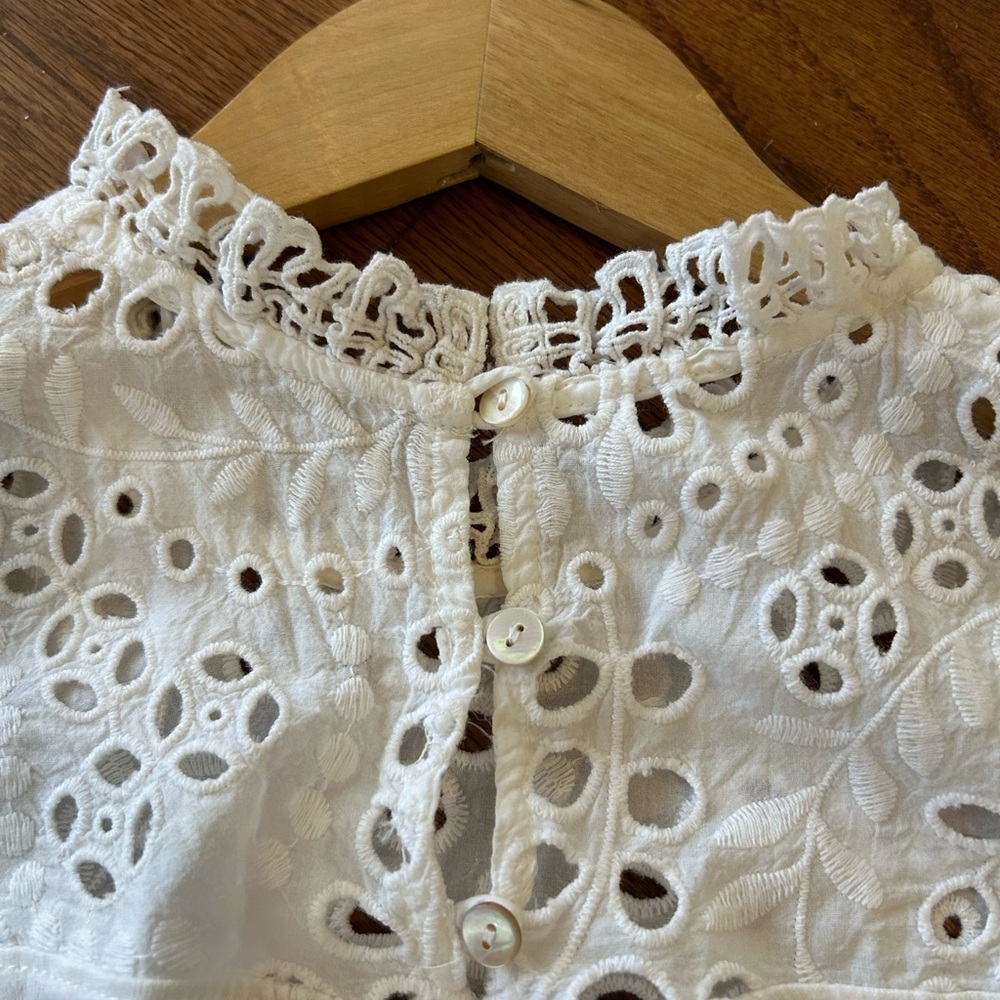 Anthropologie eri + ali White Eyelet Top - Picture 3 of 6